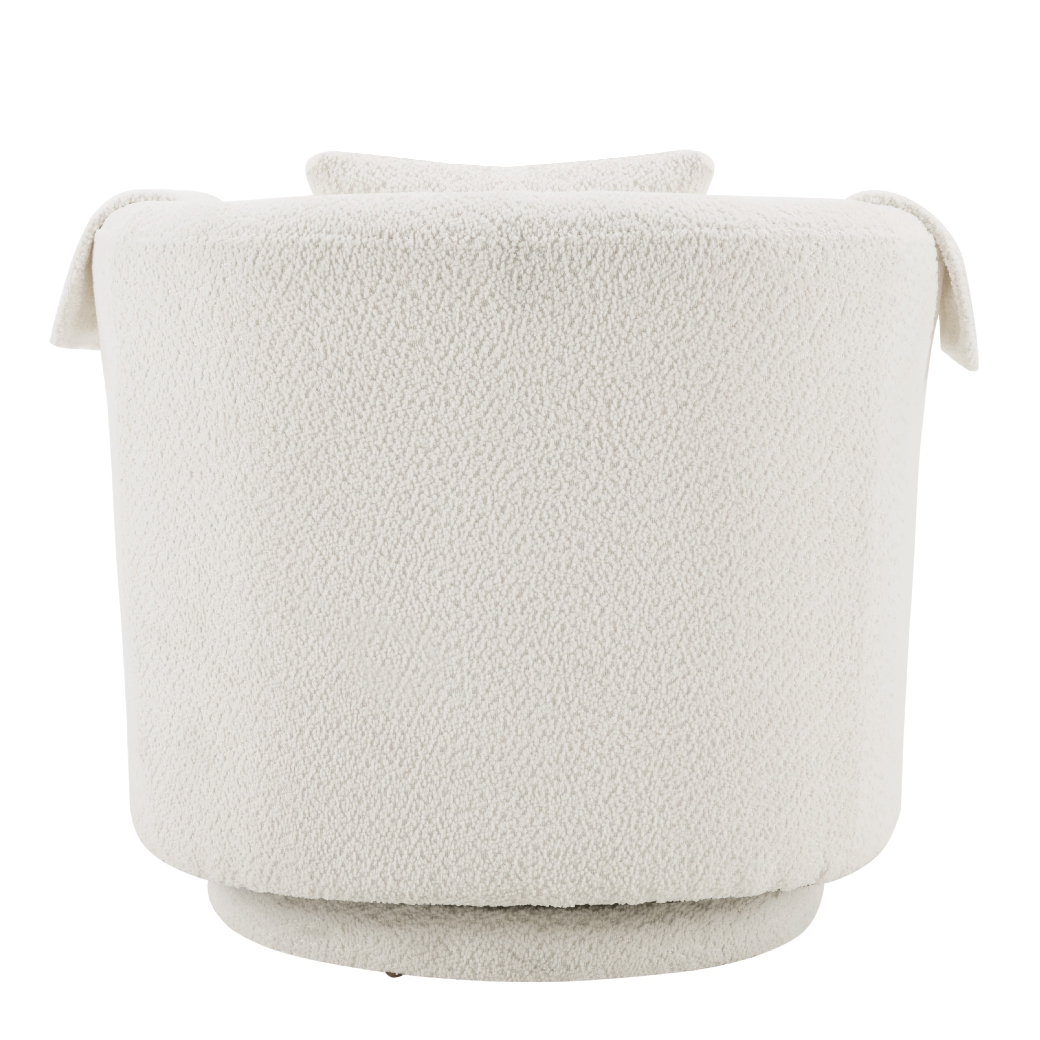 Swivel Accent Chair With Ottoman Set, Modern Chenille Barrel Armchair With Removable Back Pillow & 2 Armrest Covers For Living Room, Bedroom, Office, White_maomaolike.com